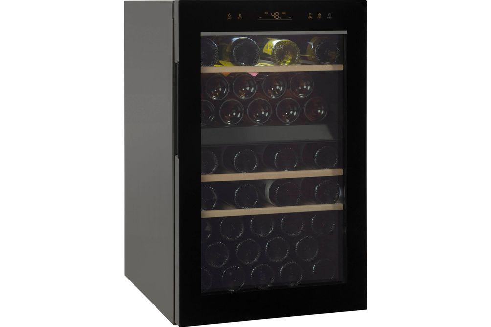 Haier - 44-Bottle Wine Cooler - Black Glass