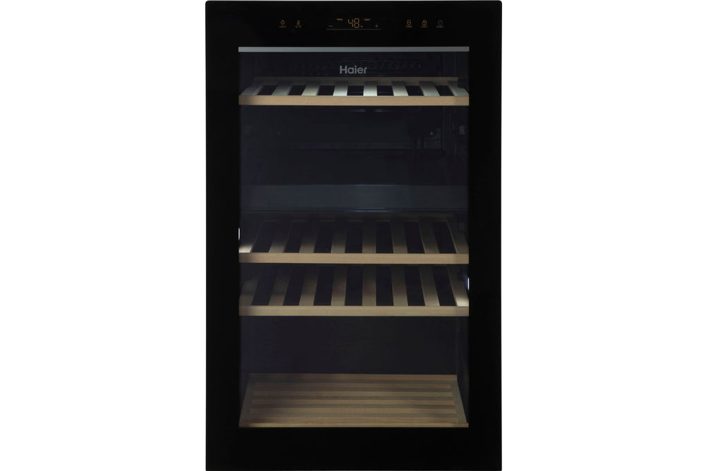 Haier - 44-Bottle Wine Cooler - Black Glass