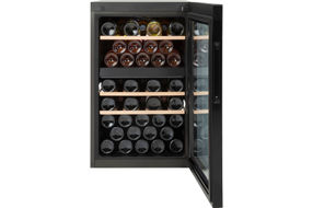 Haier - 44-Bottle Wine Cooler - Black Glass