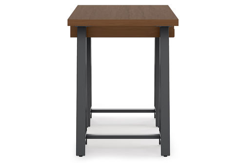 Simpli Home - Sawhorse industrial 50 inch wide solid wood and metal small desk - Walnut