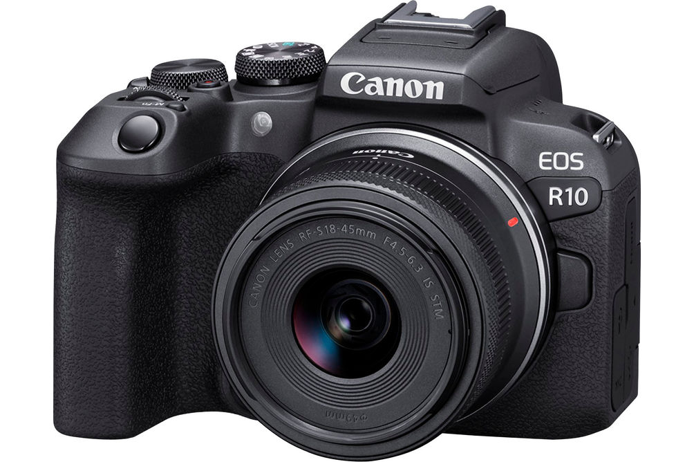 Canon - EOS R10 Mirrorless Camera with RF-S 18-45 f/4.5-6.3 IS STM Lens - Black