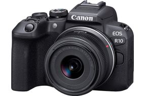 Canon - EOS R10 Mirrorless Camera with RF-S 18-45 f/4.5-6.3 IS STM Lens - Black