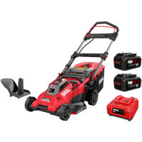 Skil - 20-Volt PWR CORE 20 18-Inch Push Lawn Mower (2 x 4.0Ah Batteries and 1 x Dual Port Charger)