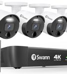 Swann - 8 Channel 4 Cam Indoor Outdoor PoE Wired Cat5e 4K HD Video 2TB NVR Security Surveillance Ca