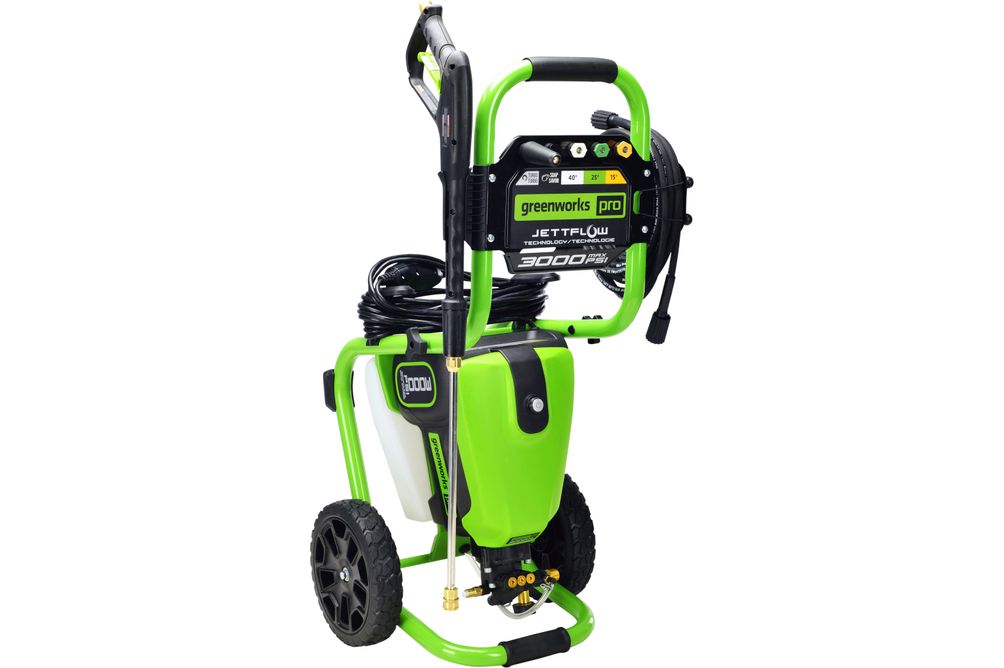 Greenworks - Pro Electric Pressure Washer up to 3000 PSI at 2.0 GPM - Green