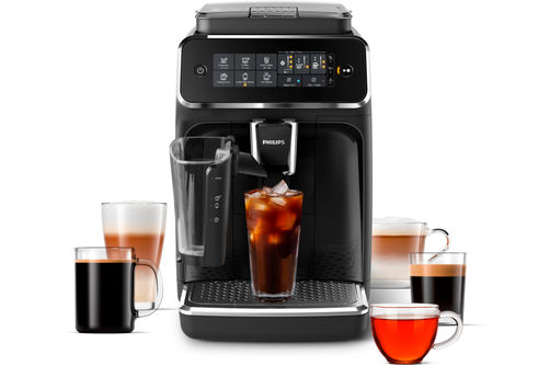Philips 3200 Series Fully Automatic Espresso Machine with LatteGo Milk Frother and Iced Coffee, 5 C