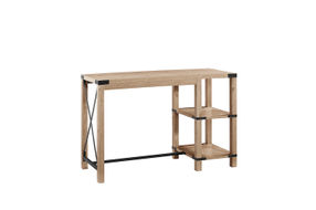 Walker Edison - Modern Farmhouse Metal and Wood Desk - White Oak