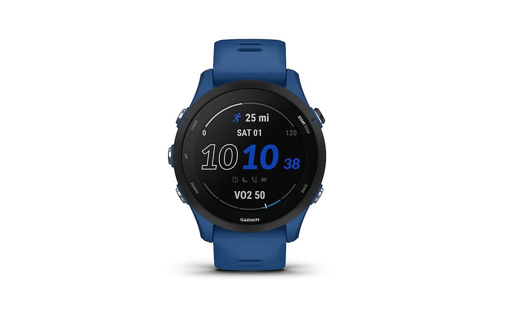 Garmin - Forerunner 255 GPS Smartwatch 46 mm Fiber-reinforced polymer - Tidal Blue