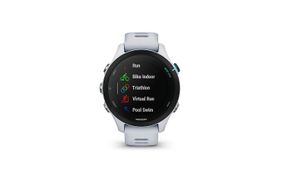 Garmin - Forerunner 255S Music GPS Smartwatch 41 mm Fiber-reinforced polymer - Whitestone