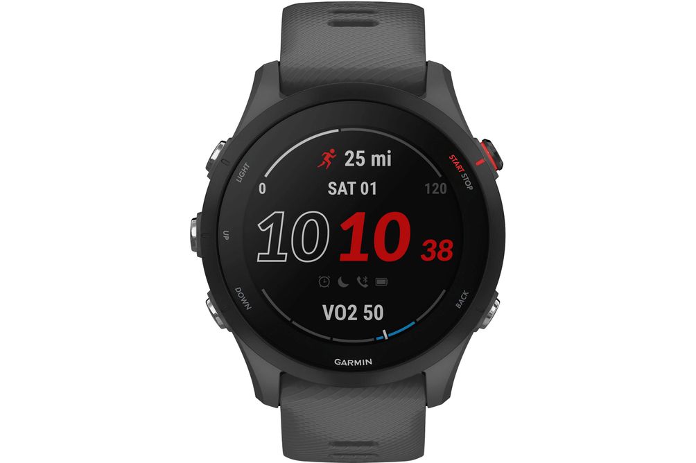 Garmin - Forerunner 255 GPS Smartwatch 46 mm Fiber-reinforced polymer - Slate Gray