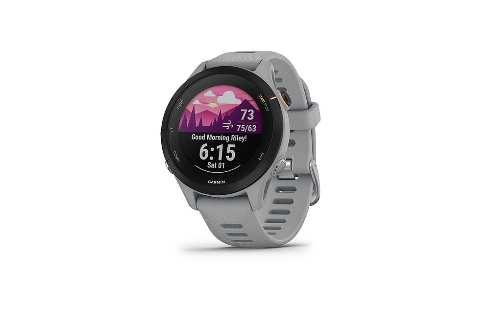 Garmin - Forerunner 255S GPS Smartwatch 41 mm Fiber-reinforced polymer - Powder Gray