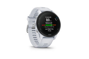 Garmin - Forerunner 255 Music GPS Smartwatch 46 mm Fiber-reinforced polymer - Whitestone