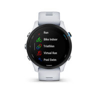 Garmin - Forerunner 255 Music GPS Smartwatch 46 mm Fiber-reinforced polymer - Whitestone