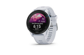 Garmin - Forerunner 255 Music GPS Smartwatch 46 mm Fiber-reinforced polymer - Whitestone