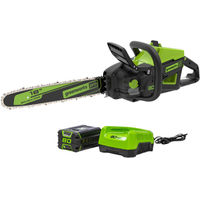 Greenworks - 80V Cordless 18" Brushless Cordless Chainsaw (4.0Ah Battery and Rapid Charger Included