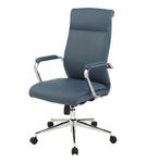 Office Star Products - High Back Antimicrobial Fabric Chair - Dillon Blue