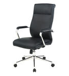 Office Star Products - High Back Antimicrobial Fabric Chair - Dillon Black