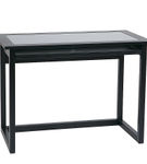 OSP Home Furnishings - Tool Less Meridian Computer Desk - Black / Clear Glass