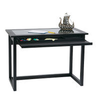 OSP Home Furnishings - Tool Less Meridian Computer Desk - Black / Clear Glass