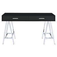 OSP Home Furnishings - Vivid 2 Drawer Desk - Black/Chrome