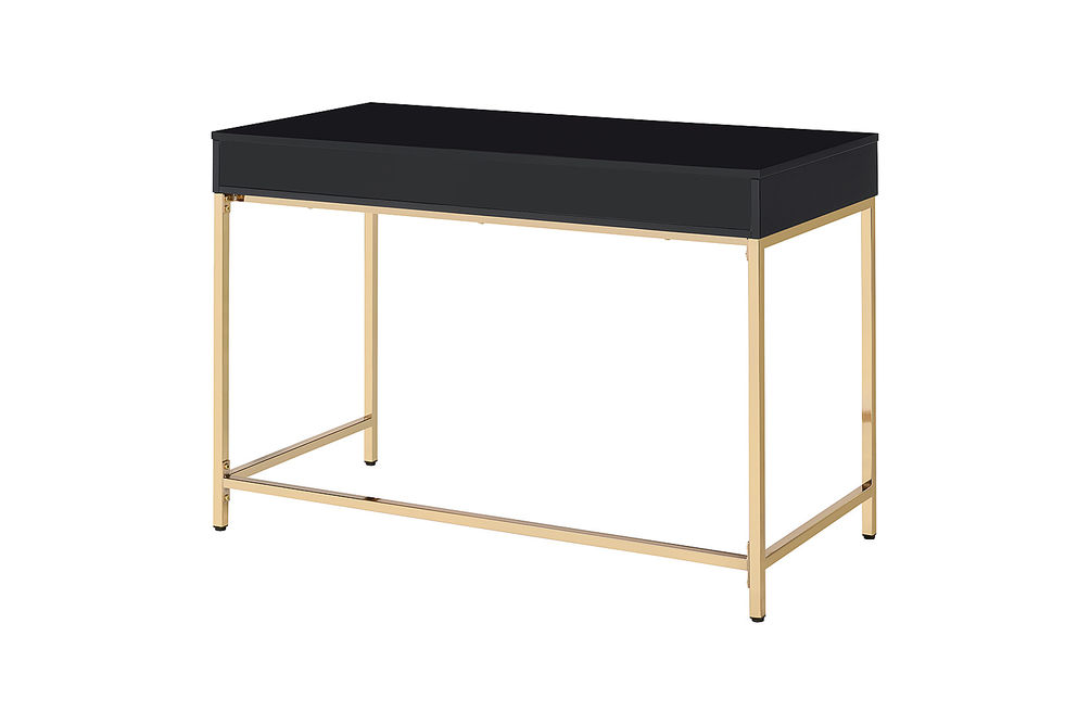 OSP Home Furnishings - Alios Black Desk - Black/Rose Gold