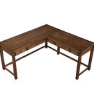 OSP Home Furnishings - Baton Rouge L-Shape Desk - Brushed Walnut