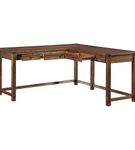 OSP Home Furnishings - Baton Rouge L-Shape Desk - Brushed Walnut