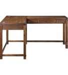 OSP Home Furnishings - Baton Rouge L-Shape Desk - Brushed Walnut