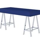 OSP Home Furnishings - Vivid 2 Drawer Desk - Lapis Blue/Chrome