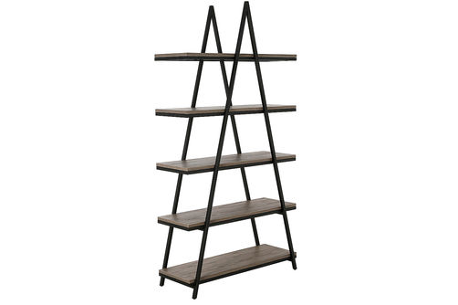 Camden&Wells - Conry A-Frame Bookcase - Blackened Bronze/Antiqued Gray Oak