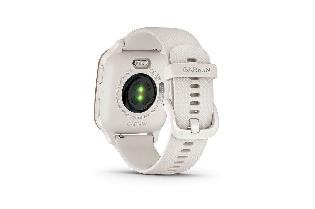 Garmin - Venu Sq 2 Music Edition GPS Smartwatch 40mm Fiber-reinforced polymer - Peach Gold