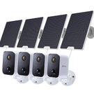 Swann - CoreCam 4-Camera Indoor/Outdoor Wireless 1080p Solar Panel Security System