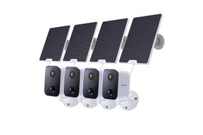 Swann - CoreCam 4-Camera Indoor/Outdoor Wireless 1080p Solar Panel Security System