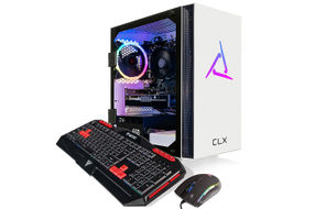 CLX - SET Gaming Desktop - AMD Ryzen 5 5600 - 16GB Memory - Radeon RX 6400 - 1TB M.2 NVMe SSD - Whi