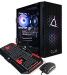 CLX - SET Gaming Desktop - AMD Ryzen 5 5500 - 8GB Memory - Radeon RX 6400 - 500GB M.2 NVMe SSD - Bl