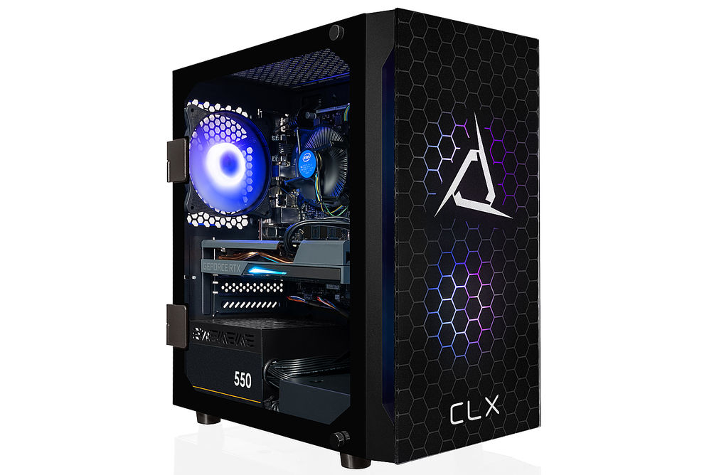 CLX - SET Gaming Desktop - Intel Core i3 10100F - 8GB Memory - NVIDIA GeForce RTX 3050 - 500GB M.2