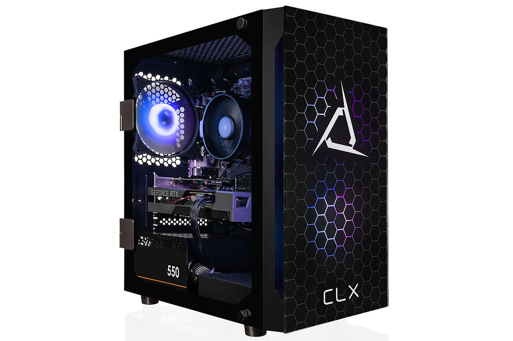 CLX - SET Gaming Desktop - AMD Ryzen 5 5500 - 16GB Memory - NVIDIA GeForce RTX 3050 - 500GB M.2 NVM