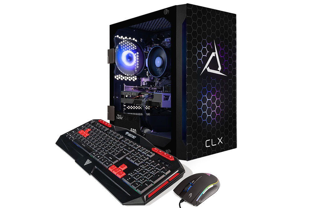 CLX - SET Gaming Desktop - AMD Ryzen 5 5500 - 16GB Memory - NVIDIA GeForce RTX 3050 - 500GB M.2 NVM