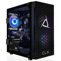 CLX - SET Gaming Desktop - AMD Ryzen 5 5500 - 8GB Memory - Radeon RX 6600 - 500GB M.2 NVMe SSD - Bl