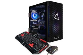 CLX - SET Gaming Desktop - AMD Ryzen 5 5500 - 8GB Memory - Radeon RX 6600 - 500GB M.2 NVMe SSD - Bl