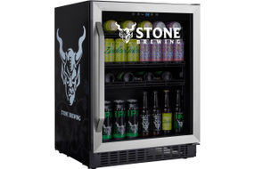 Newair Stone Brewing 54-Bottle or 162-Can Wine and Beverage Cooler with Reversible Shelves - Black