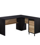 Sauder - Acadia Way Modern L-Shaped Desk - Black/Brown