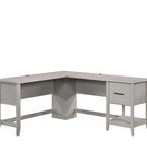 Sauder - Summit Station L-Shaped Desk - Gray