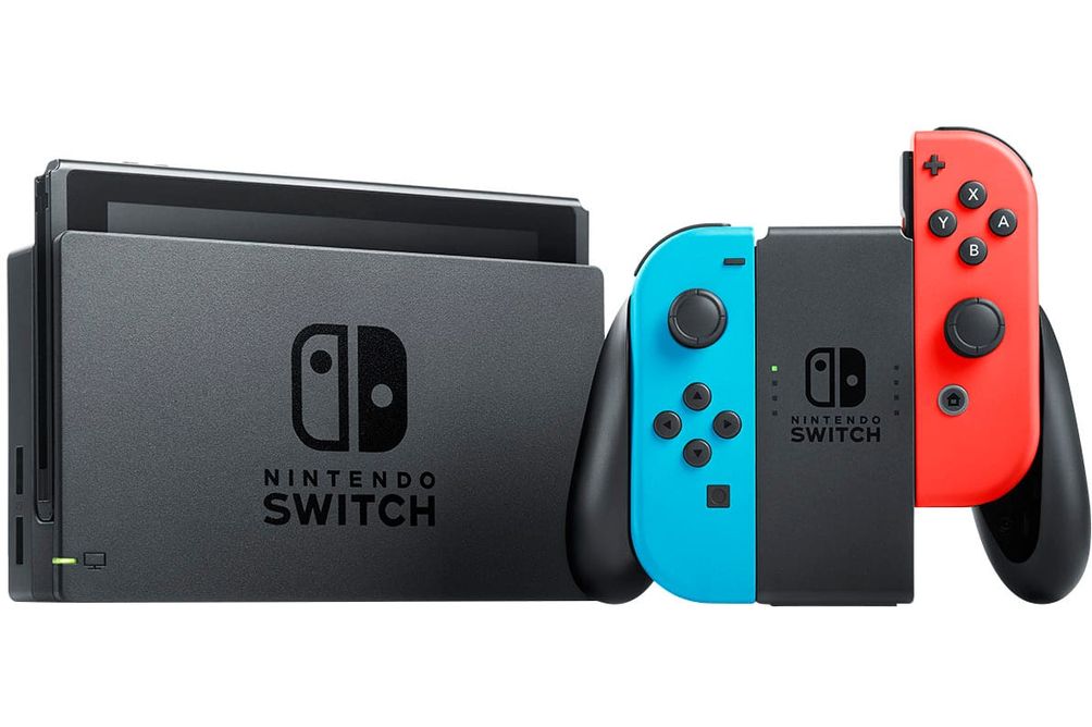 Nintendo - Switch with Neon Blue and Neon Red JoyCon - Multi