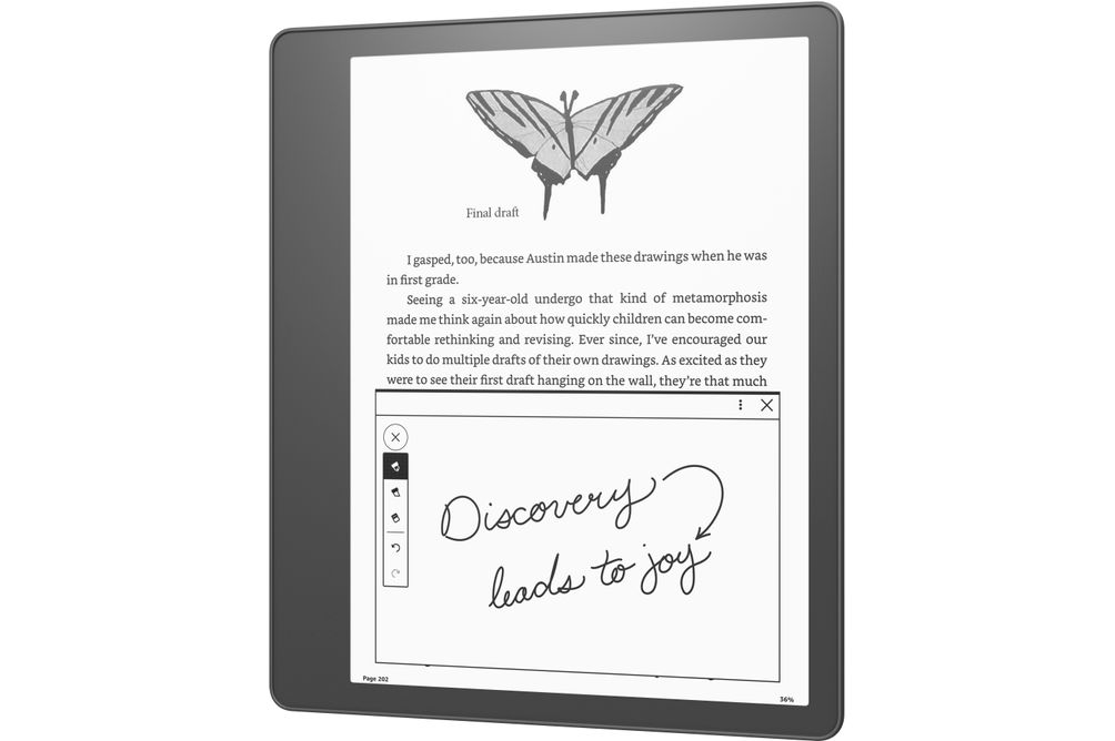 Amazon - Kindle Scribe Digital Notebook- Premium Pen - 2022 - Gray