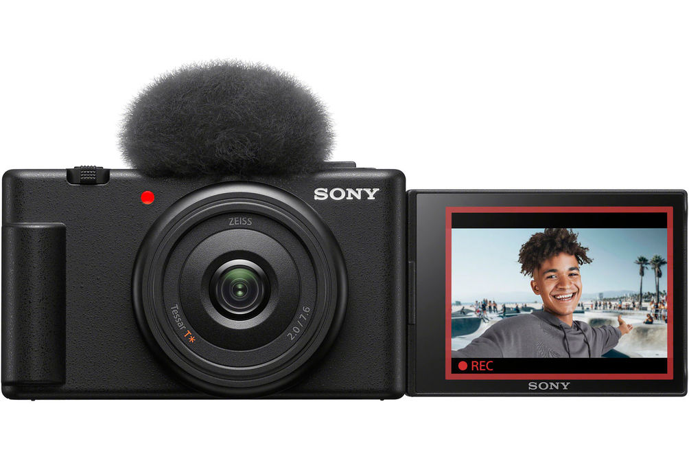 Sony - ZV-1F Vlog Camera for Content Creators and Vloggers - Black