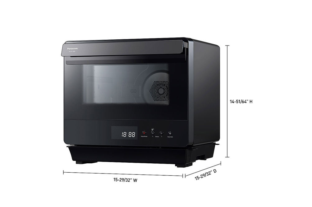 Panasonic - HomeCHEF .7 Cu. Ft. 7-in-1 Compact Oven with Steam and Convection - Black