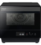 Panasonic - HomeCHEF .7 Cu. Ft. 7-in-1 Compact Oven with Steam and Convection - Black