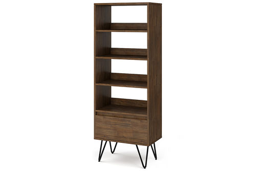 Simpli Home - Chase Tall Bookcase - Rustic Natural Aged Brown