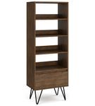 Simpli Home - Chase Tall Bookcase - Rustic Natural Aged Brown